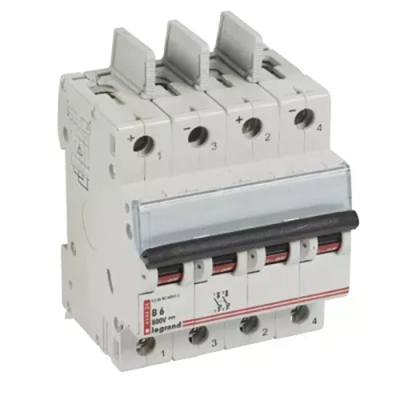 Legrand DX3 for Photovoltaic applications - 800V 6A Circuit Breakers (DC MCBs)