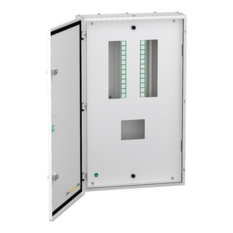 Schneider Acti9 VTPN DBs for MCCB Incomer (IP43) - VTPN DB 8 Ways MCCB I-c 100A - 100A MCCB + 24 - Double Door - 8 way - (A9HVN08L)