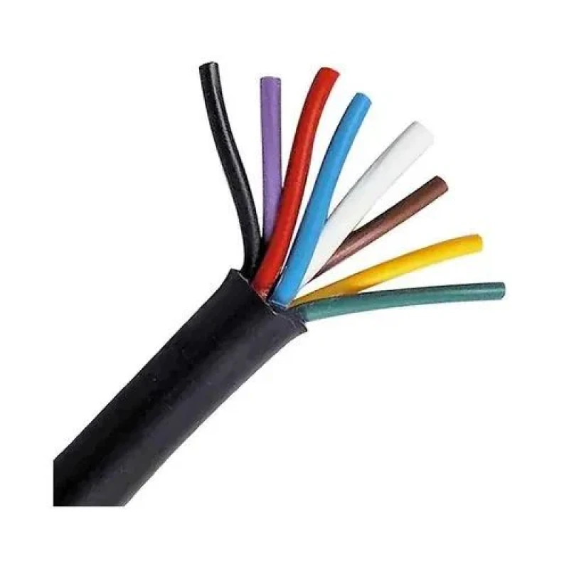 Polycab 0.50 Sqmm 8 Core FR PVC Insulated Industrial Flexible Cable Black (100 Mtrs)