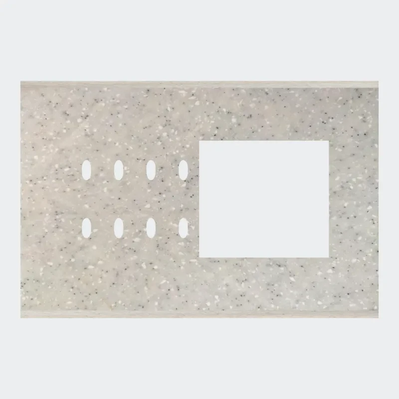 Norisys TG9 8M Solid Marble Finish Plate with 8 holes + 4M Window