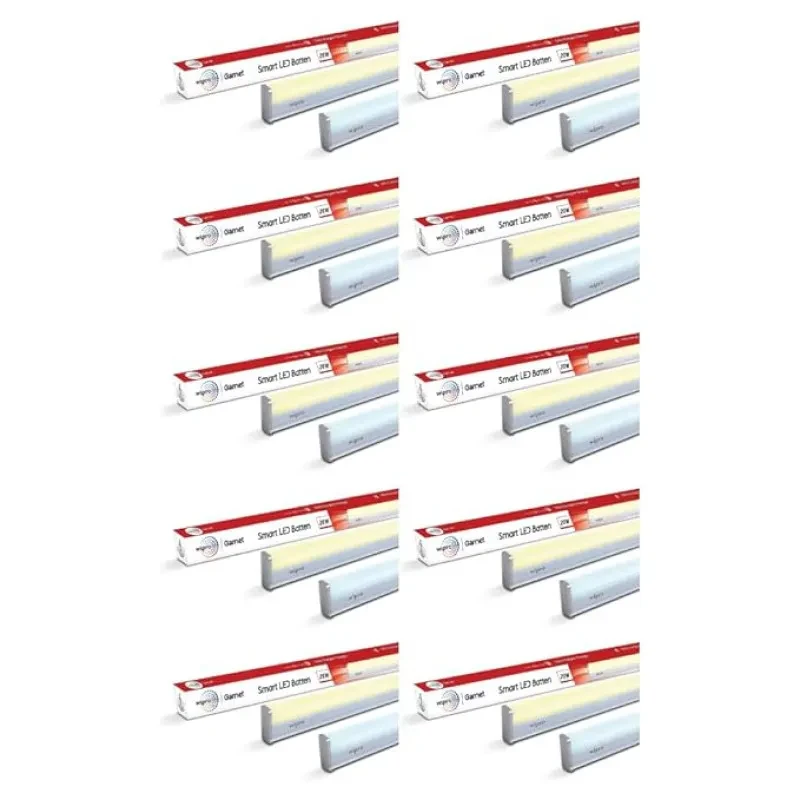 Wipro Next Smart Wi-Fi 20W CCT LED Batten | White Tunable | Dimmable | Scheduling | Scene Creation | Smart Grouping of Lights | Control from Anywhere |Amazon Alexa & Google Asst Compatible |Pack of 10