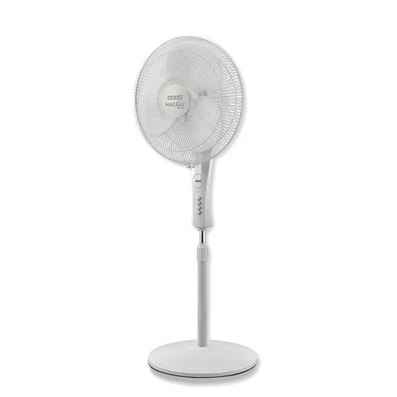 USHA Maxx Air Ultra Pedestal Fan | 400MM Sweep Size | 1350_RPM | Aerodynamic Blade Design for High Air Delivery | Anti - Rust Protection | 100% Copper Motor | 2 Year Warranty | White
