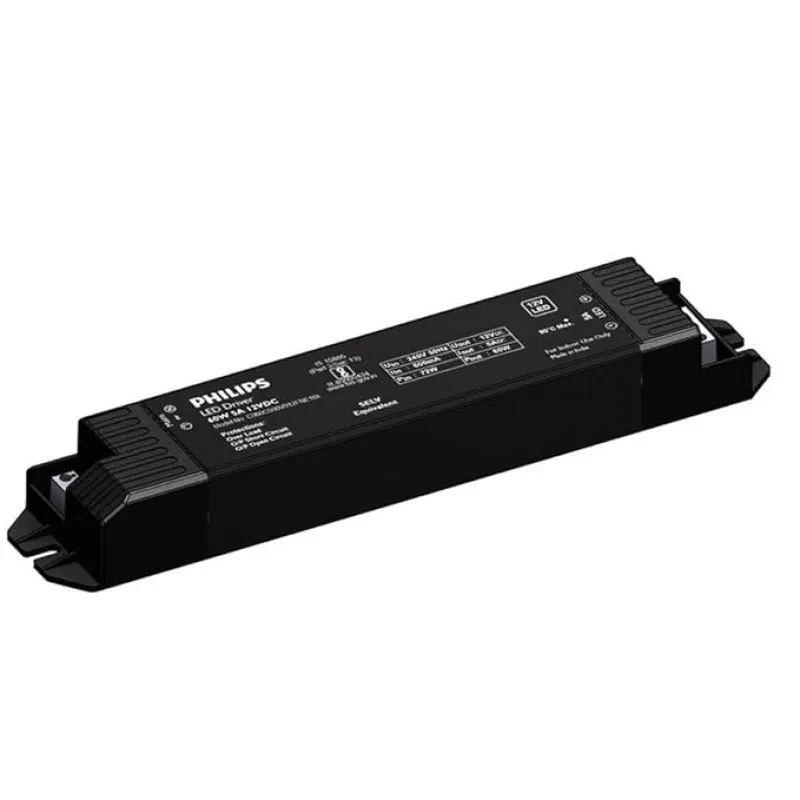 PHILIPS Strip Light 60-watt LED Transformer | LED Strip 5A Driver for Power Supply | Black, Pack of 1